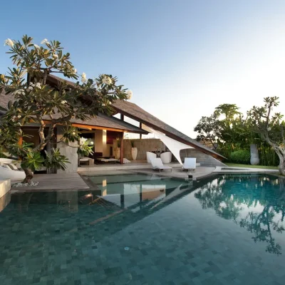 12-The Layar – 3 bedroom – Sunrise over the pool The Layar Villa Nine - Villa Gallery