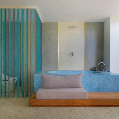 Blue bathtub Villa Seascape - Villa Gallery