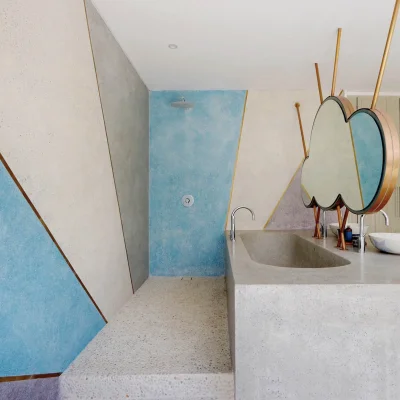 Blue shower details Villa Seascape - Villa Gallery