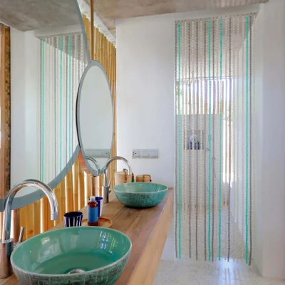 Double green sink details Villa Seascape - Villa Gallery