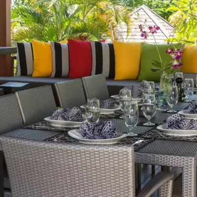22-Bendega Rato – Dining table in bale Villa Bendega Rato - Villa Gallery
