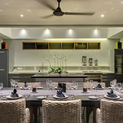 bendega-rato-kitchen-and-dining-areas-at-night Villa Bendega Rato - Villa Gallery