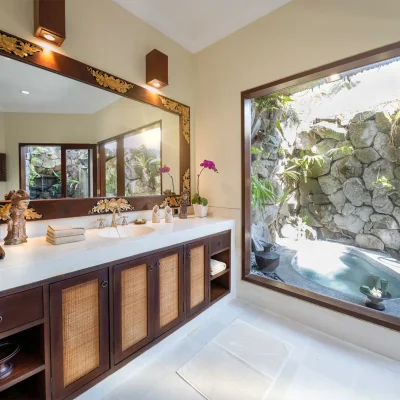 006 Villa Cemara – ensuite bathroom with outdoor bath Villa Cemara - Villa Gallery