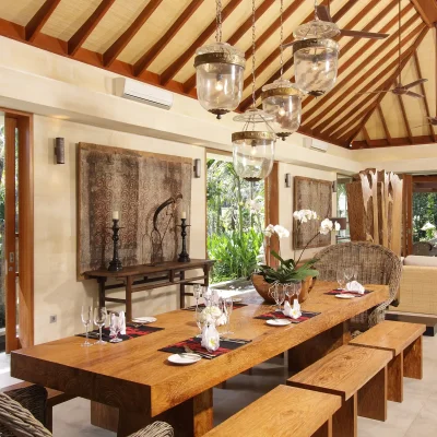 24-Villa Sarasvati – Dining table Villa Canggu Collection - Villa Gallery