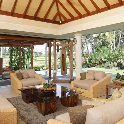 27-Villa Sarasvati – Main living area Villa Canggu Collection - Villa Gallery