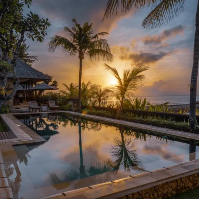 Villa Cemara – sunset by the pool (1) Villa Cemara - Villa Gallery