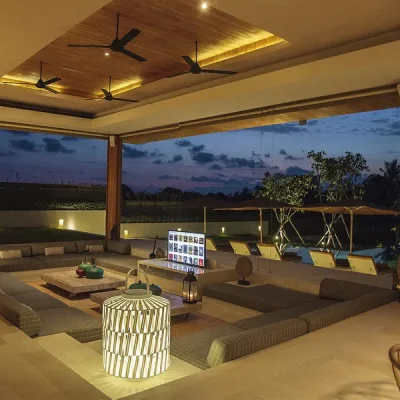 39. The Iman Villa – Living area at night
