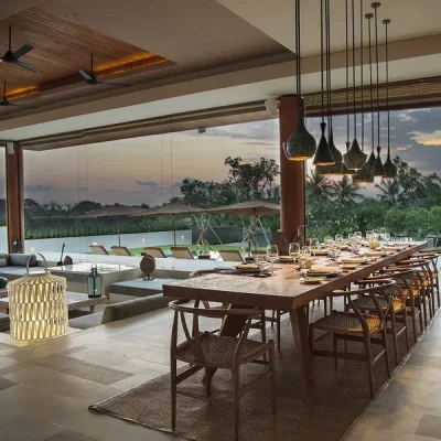 4. The Iman Villa – Dinner setting