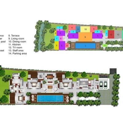 Hana – floorplan Villa Hana - Villa Gallery