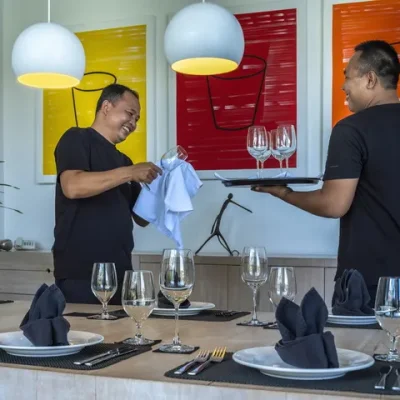 9. Villa Issi – Dining preparation by the friendly staff Villa Issi - Villa Gallery