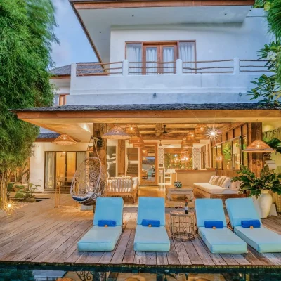 metisse pool night Villa Metisse - Villa Gallery
