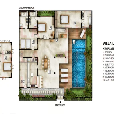 Villa LisaBella FLoorplan Bali Villa