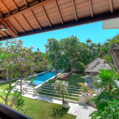 25 Casa Evaliza – Fantastic view of the pool and lawn area from the master suite pavilion balcony_11zon Villa Casa Evaliza - Villa Gallery