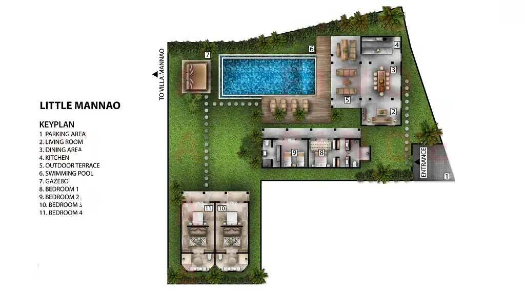 Villa Mannao Estate - Floor Plan