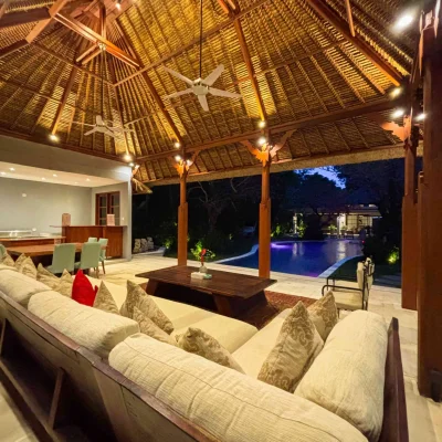 Balinese Pavilion night view_11zon Villa La Seminyak - Villa Gallery