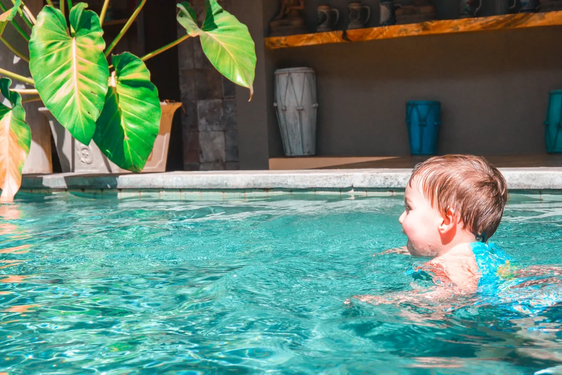 baby swim in bali villas pool