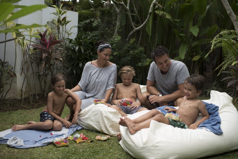 bali family villas owner with family