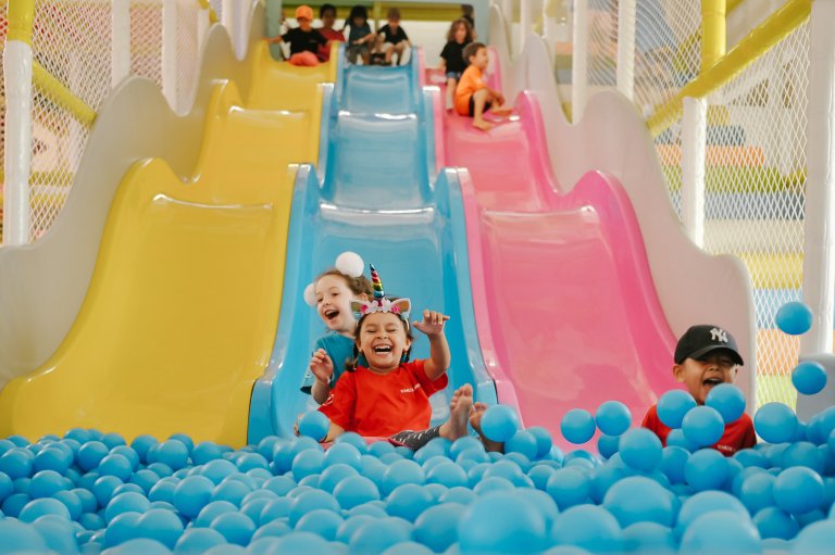 Kids playing in playground Bali