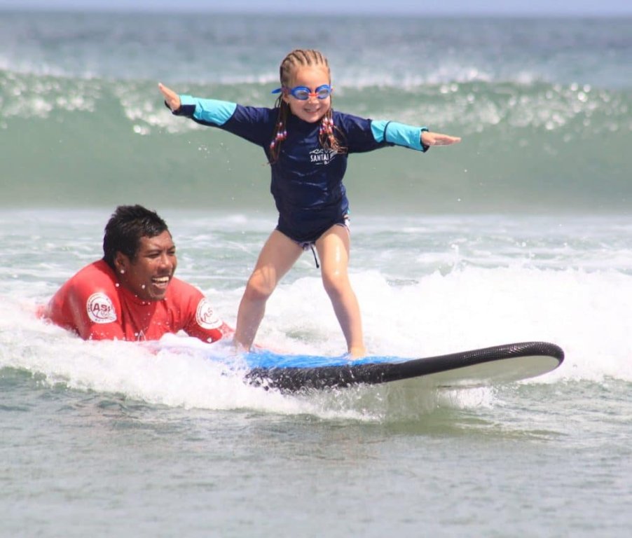 surf lessons for kids in Bali