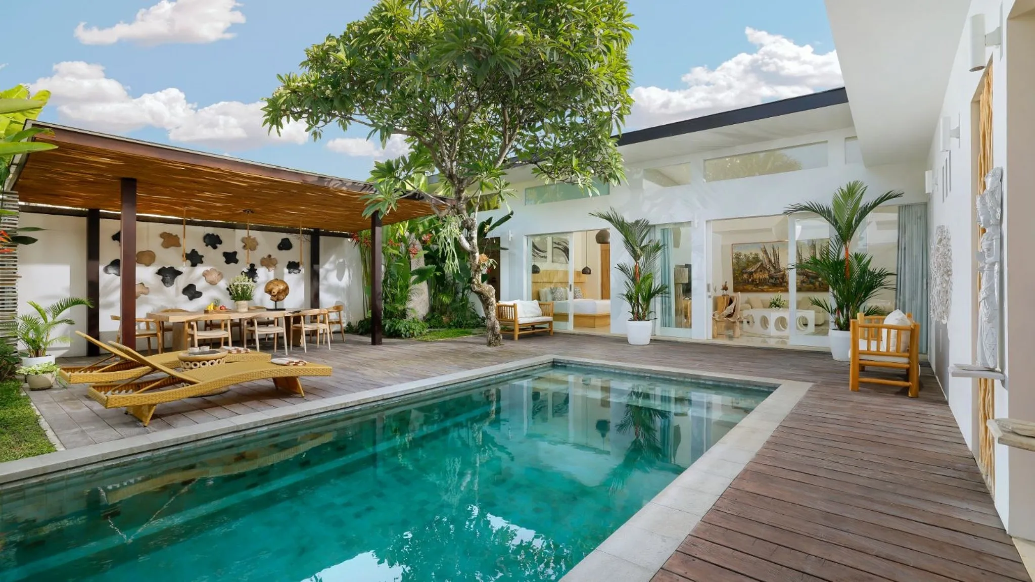 the-suar-sanur-outdoor-pool-area Villa Suar Sanur - Main Villa