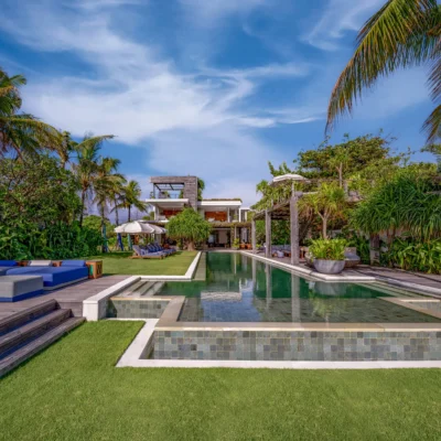 001 Noku Beach House – View of villa from beachfront Villa Noku Beach House - Villa Gallery