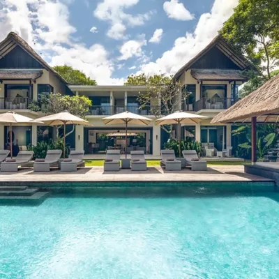 001 Seseh Beach Villa II – Villa facade and pool Seseh Beach Villa Two - Bali Villa