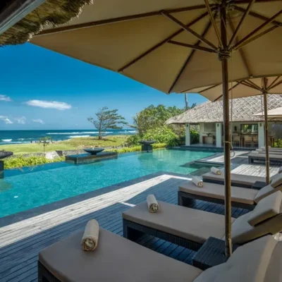 003 Seseh Beach Villa I – View from pool deck Seseh Beach Villa Estate - Villa Gallery