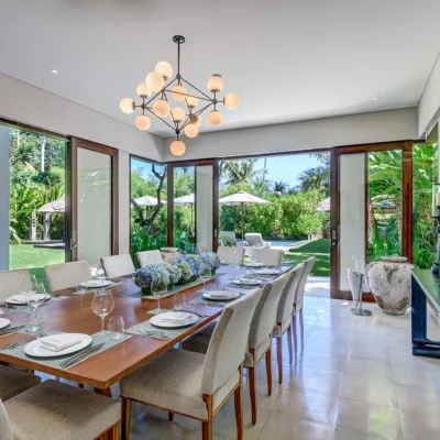 004 Seseh Beach Villa II – Dining area setting Seseh Beach Villa Estate - Villa Gallery