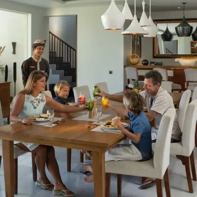 010 Seseh Beach Villa I – Indoor dining Seseh Beach Villa One - Villa Gallery