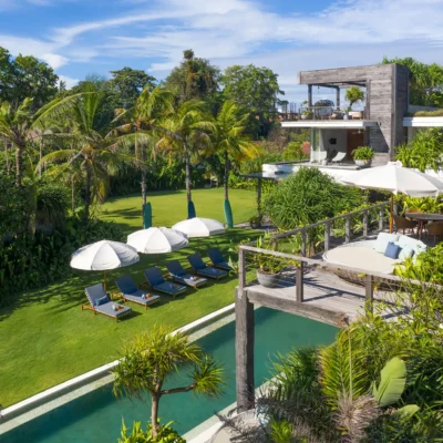 012 Noku Beach House – Aerial shot from beach Villa Noku Beach House - Villa Gallery