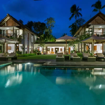 012 Seseh Beach Villa I – The villa at night Seseh Beach Villa Estate - Villa Gallery