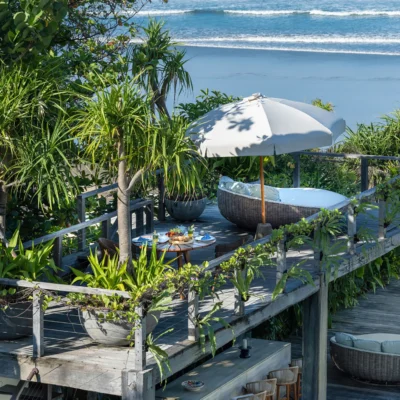 035 Noku Beach House – Shaded wooden deck Villa Noku Beach House - Villa Gallery