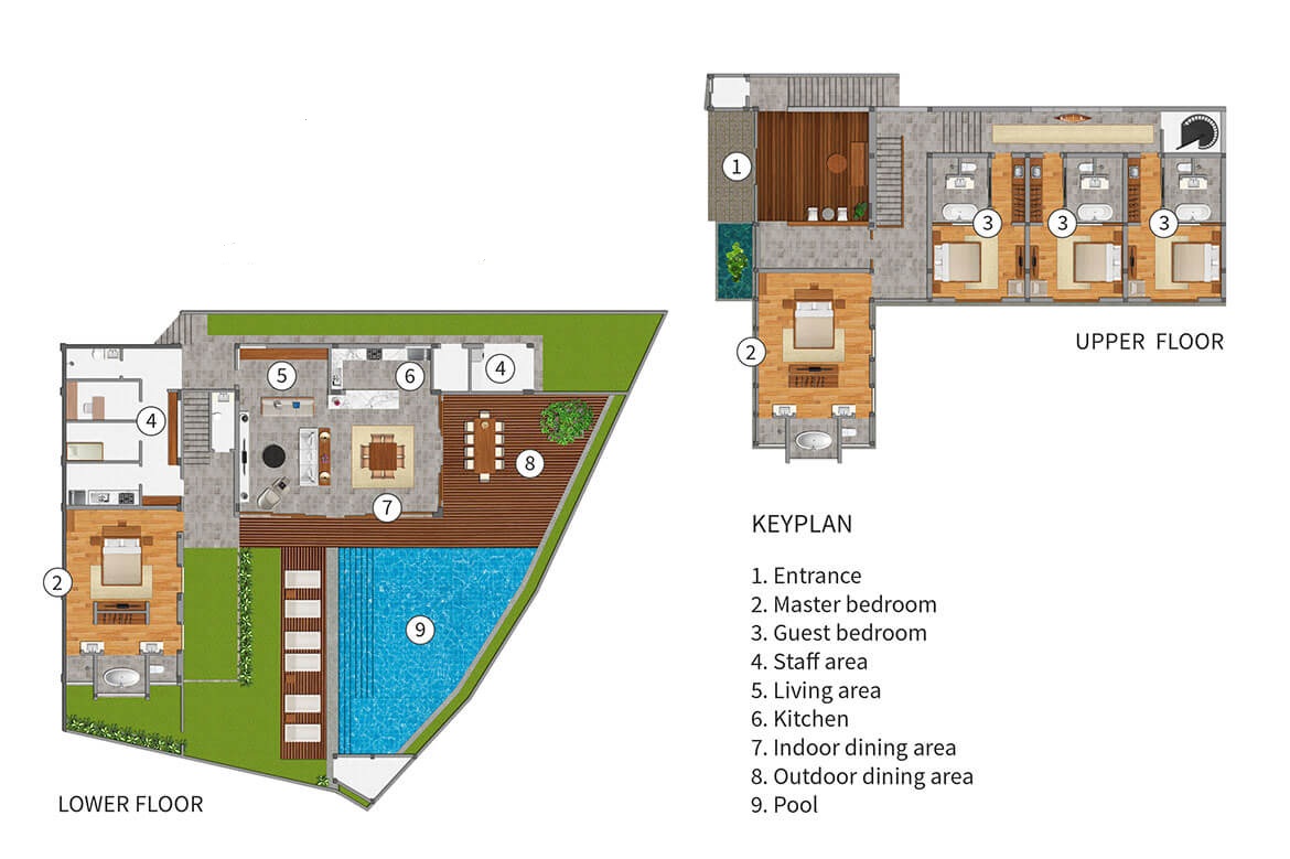 Villa Indrani - Floor Plan