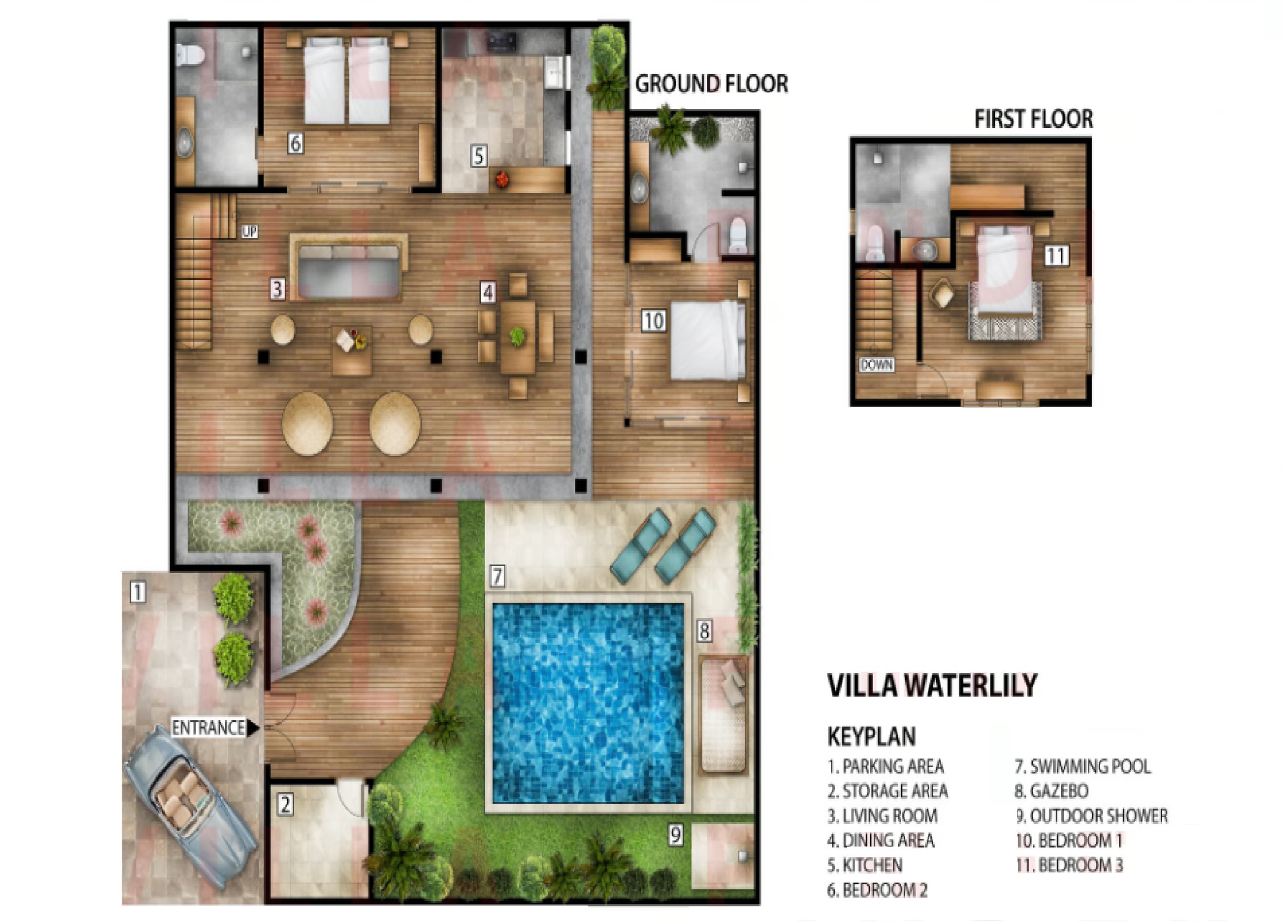 Villa Waterlily - Floor Plan