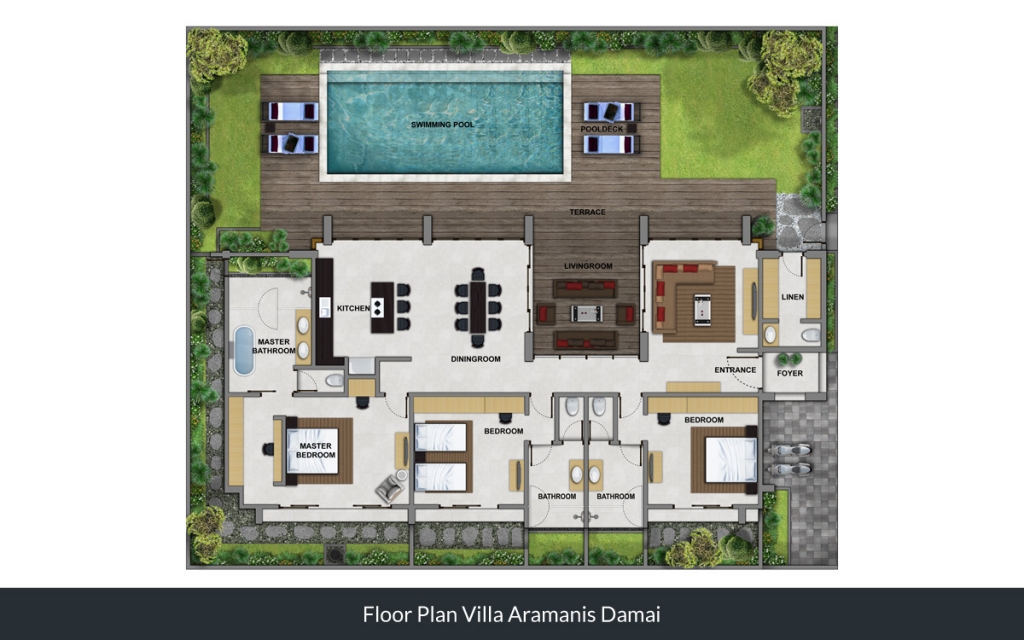 Villa Damai Aramanis - Floor Plan