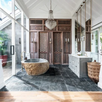 15. Joglo Suite – riverstone bath and outdoor shower_20_11zon Villa Kasianda House - Villa Gallery