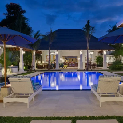 15. Villa Windu Asri – Pool and dining at night Villa Windu Asri - Villa Gallery