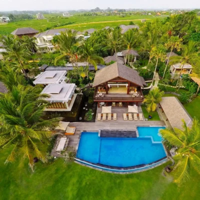 2. Villa Semarapura – Aerial – High left side of the garden Villa Semarapura - Villa Gallery