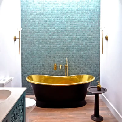 20. Merak – bathroom with brass bathtub_15_11zon Villa Kasianda House - Villa Gallery