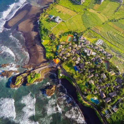 21. Villa Semarapura – Aerial – High aerial of the neighbourhood Villa Semarapura - Villa Gallery