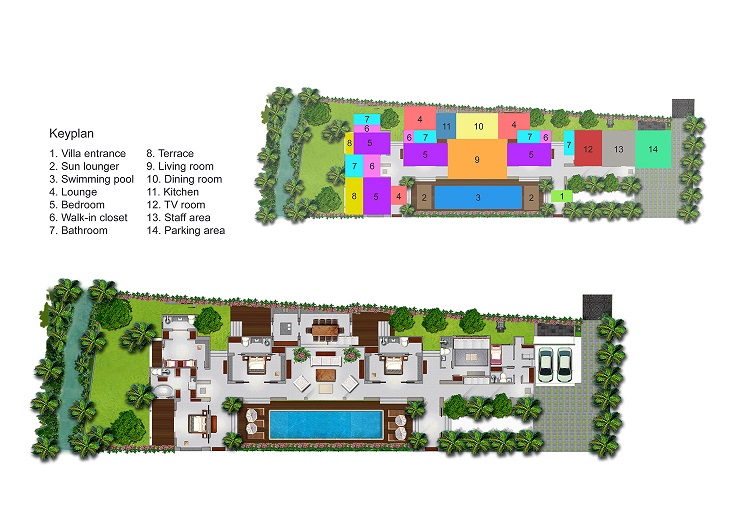 Villa Hana - Floor Plan