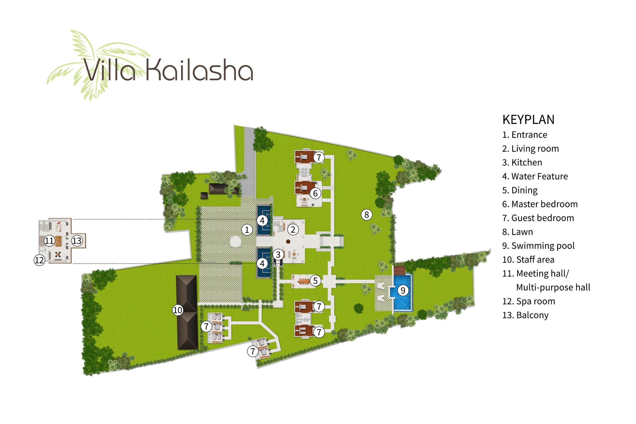 Villa Kailasha - Floor Plan