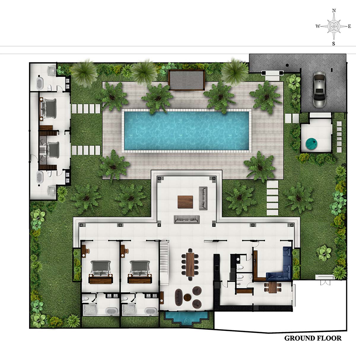 Villa Tjitrap - Floor Plan