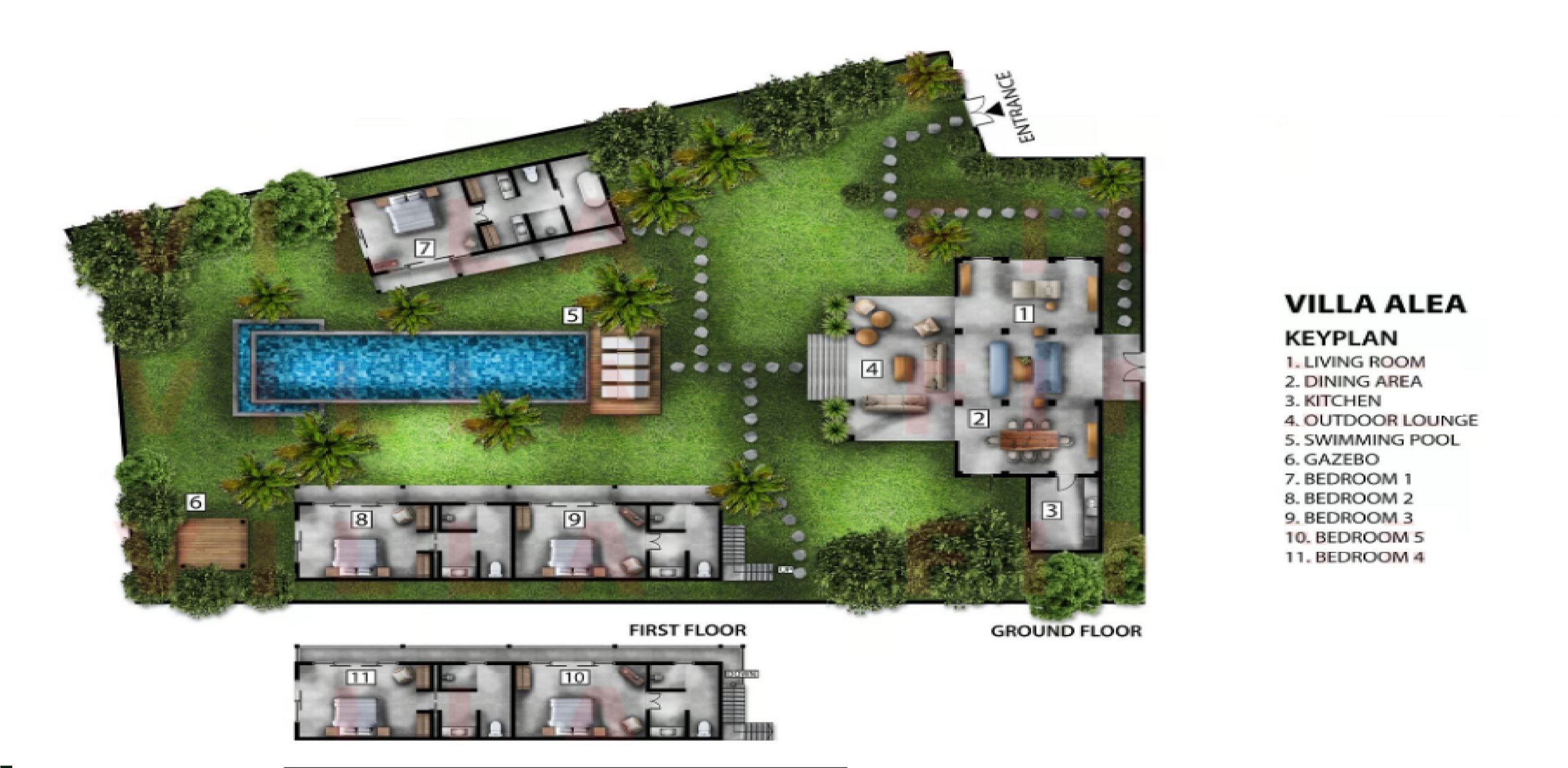 Villa Alea Estate - Floor Plan