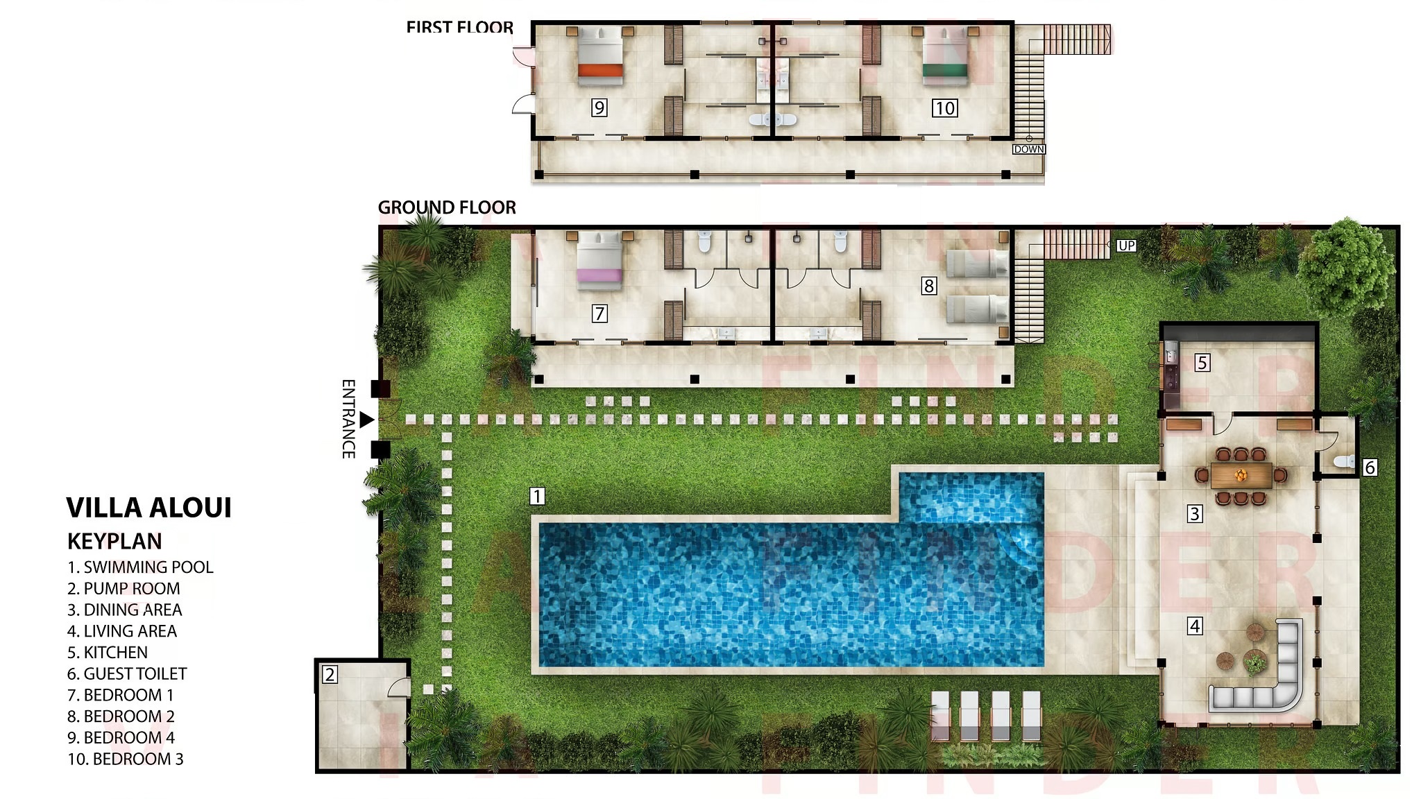 Villa Alea Estate - Floor Plan