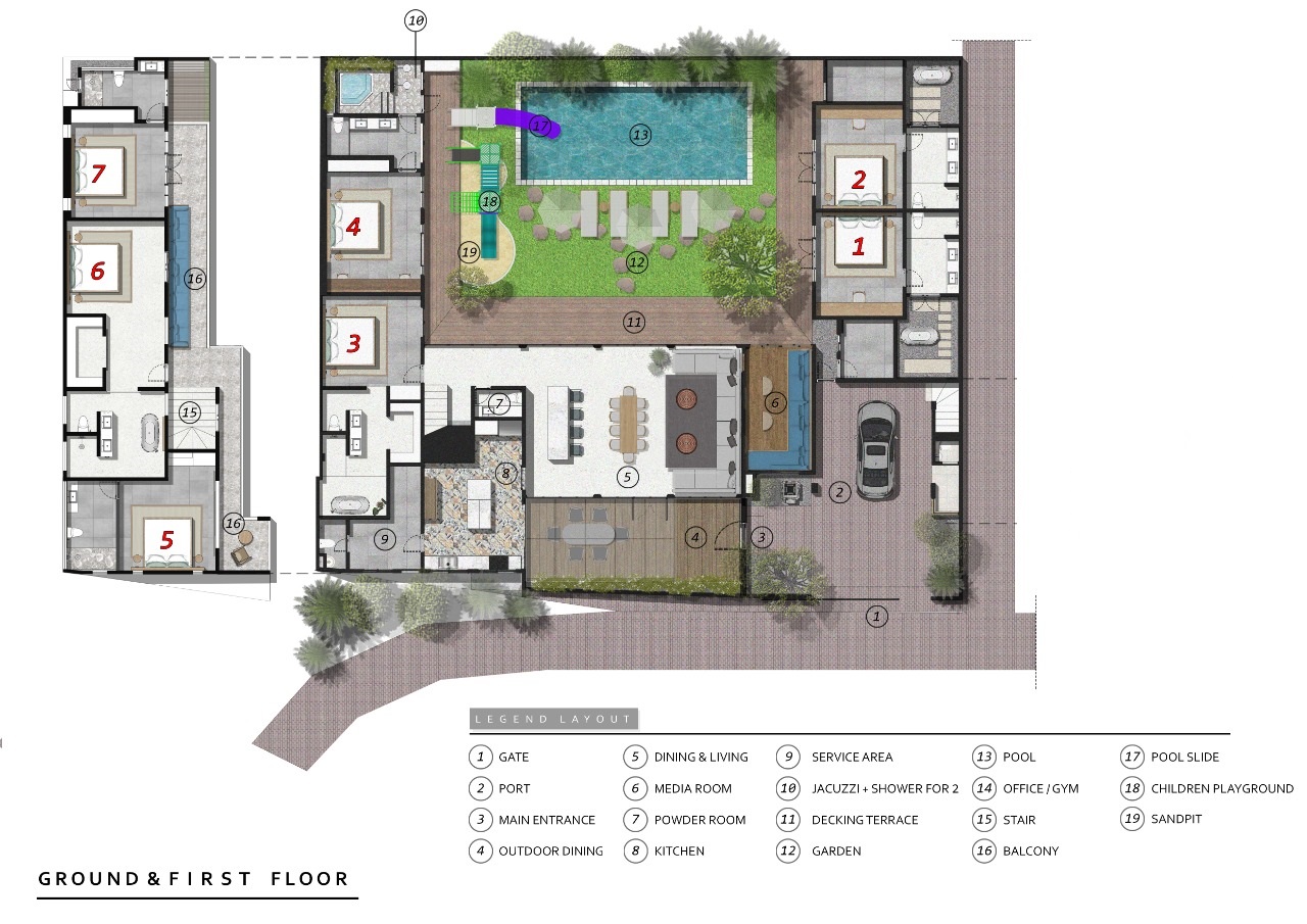 Villa Iluka - Floor Plan