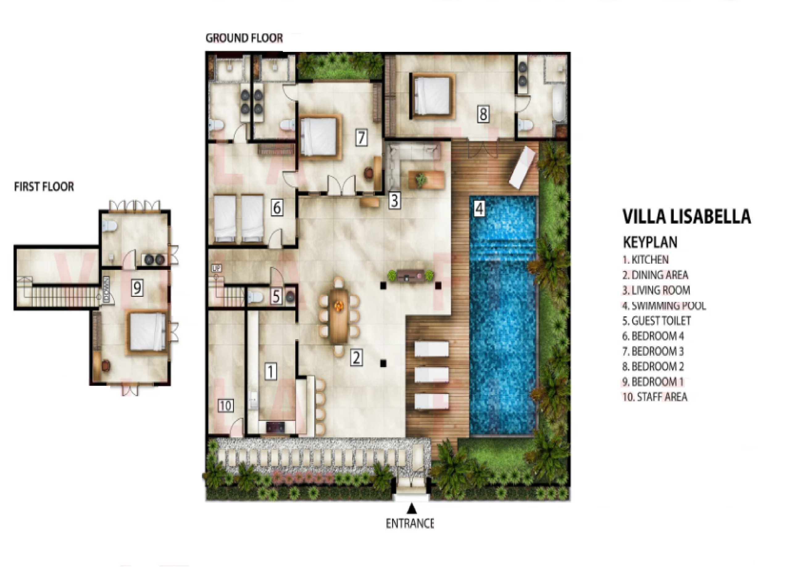 Villa LisaBella - Floor Plan