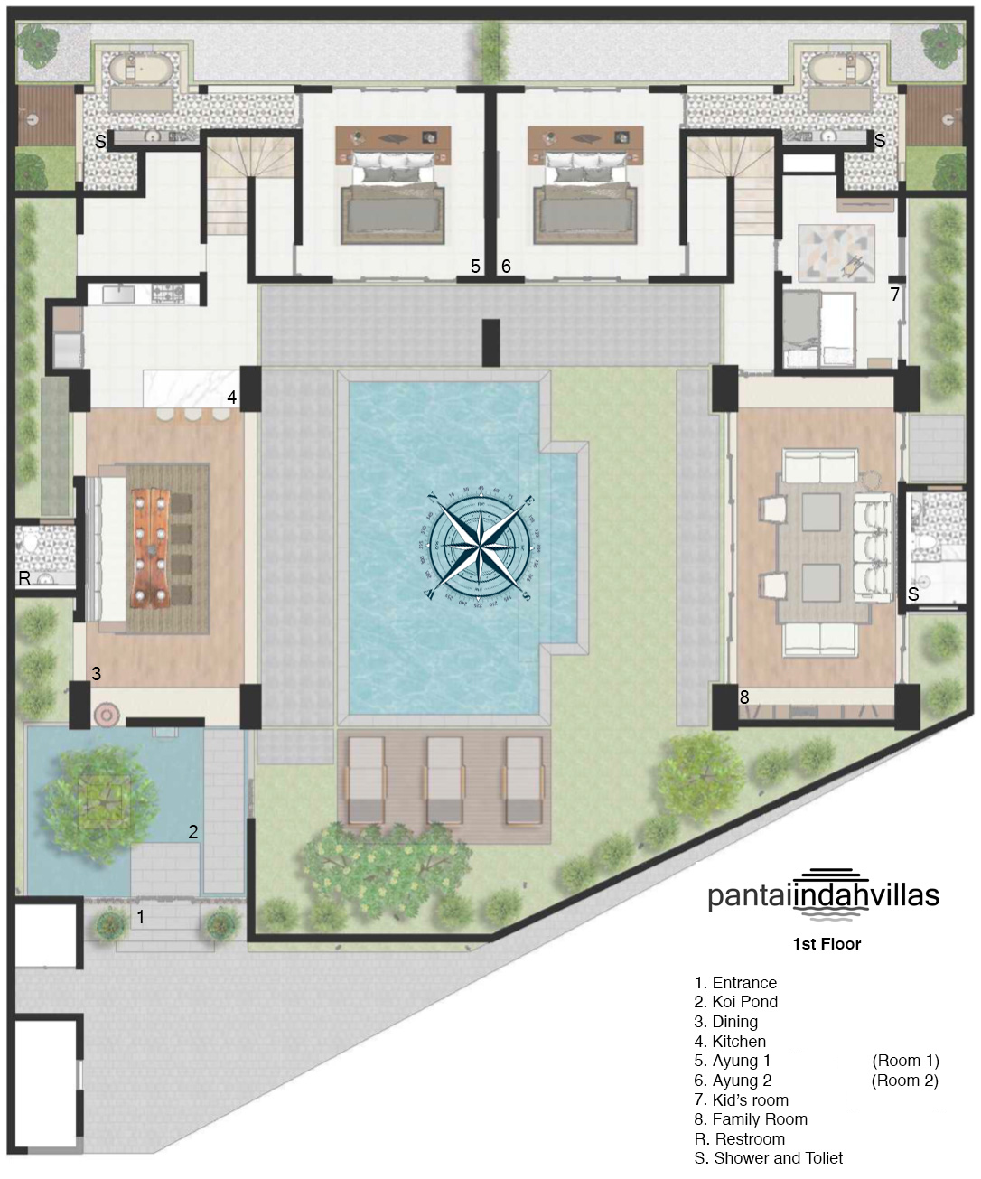 Villa Pantai Indah - Floor Plan