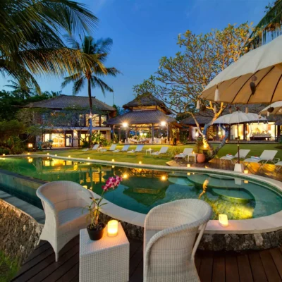 37. Villa Sungai Tinggi – Poolside in the evening_11zon Villa Sungai Tinggi - Villa Gallery