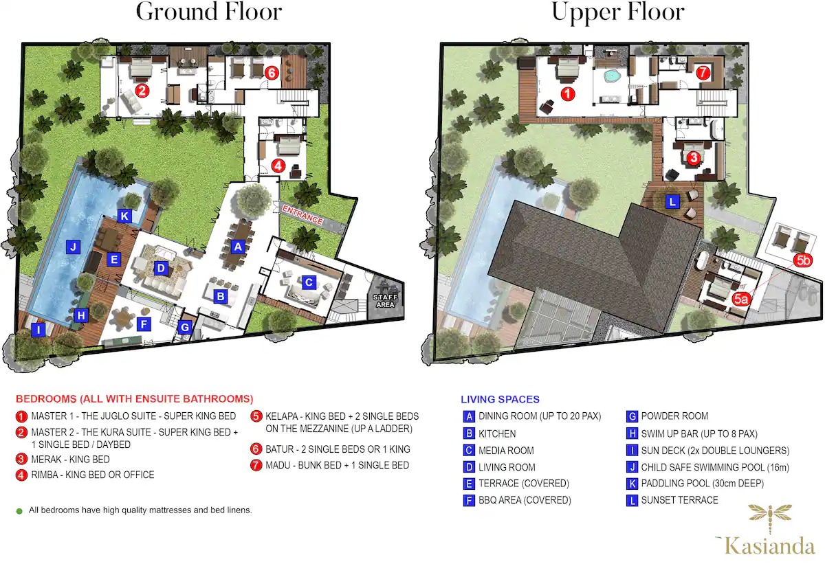 Villa Kasianda Estate - Floor Plan